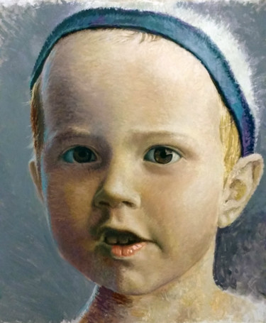 Картина под названием "Портрет ребенка" - Алексей Степанков, Подлинное произведение искусства, Акрил