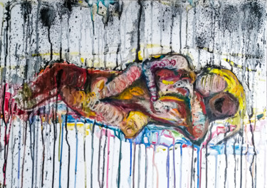 Картина под названием "In love 3.6" - Sasha Neschastnova, Подлинное произведение искусства, Масло Установлен на Деревянная р…