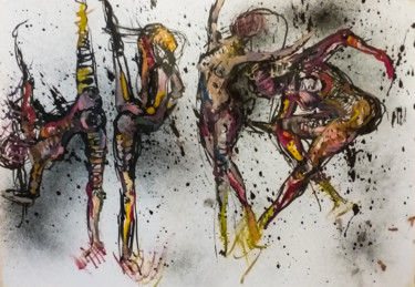 Zeichnungen mit dem Titel "Dance of the free t…" von Sasha Neschastnova, Original-Kunstwerk, Öl