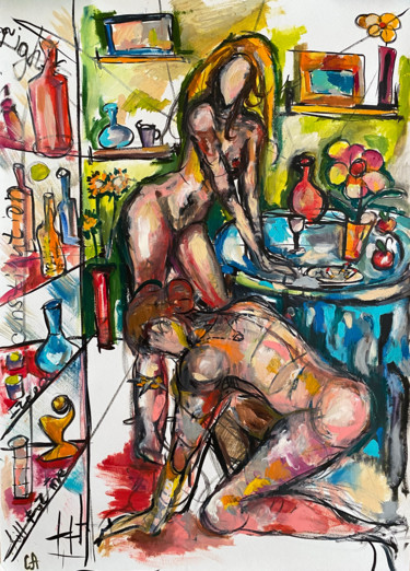 Malerei mit dem Titel "Consent" von Sasha Neschastnova, Original-Kunstwerk, Öl