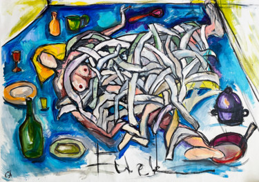 Pittura intitolato "I am confused" da Sasha Neschastnova, Opera d'arte originale, Olio
