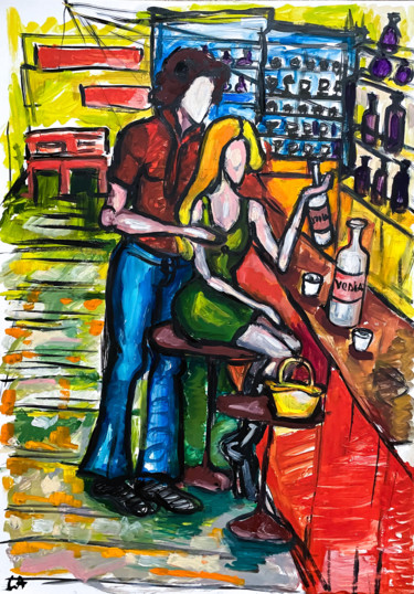Painting titled "Your date from «tin…" by Sasha Neschastnova, Original Artwork, Oil