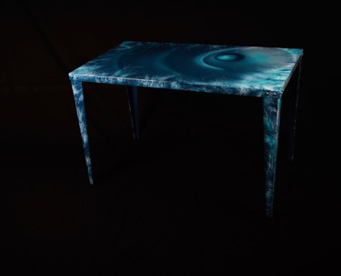 Design intitulée "table "ici et là ba…" par Ôr Orosco, Œuvre d'art originale, Meuble