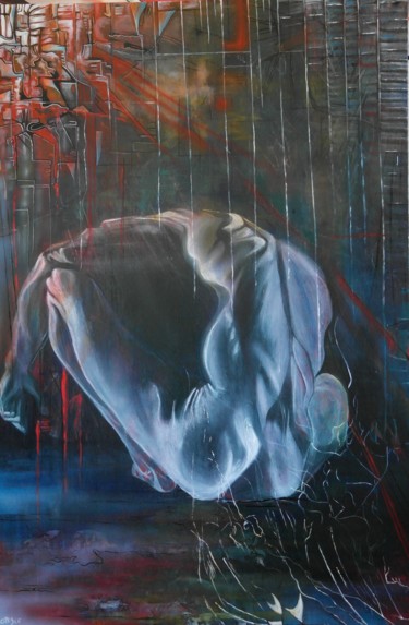 Peinture intitulée "" La fatigue de Sis…" par Ôr Orosco, Œuvre d'art originale, Acrylique