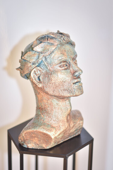 Sculpture titled "Augustus" by Orane Verdier, Original Artwork, Terra cotta