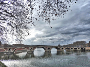 Photographie intitulée "Toulouse : le pont…" par Alain Brasseur, Œuvre d'art originale