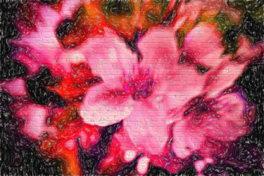 Arts numériques intitulée "Flowers. - 2" par Alain Brasseur, Œuvre d'art originale, Peinture numérique
