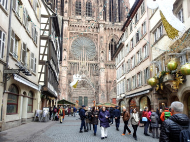 Photographie intitulée "Strasbourg: cathédr…" par Alain Brasseur, Œuvre d'art originale