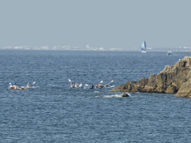 Photography titled "Kayaks en Méditerra…" by Alain Brasseur, Original Artwork