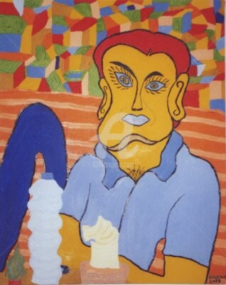 Peinture intitulée "Marc" par Frédéric Orceau, Œuvre d'art originale, Huile