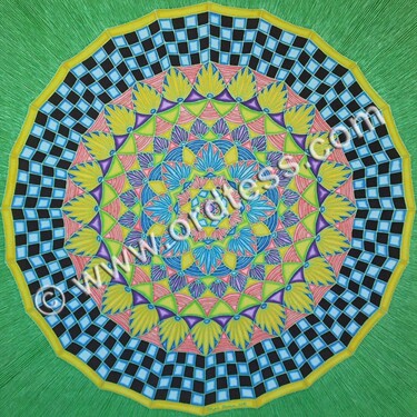 Ζωγραφική με τίτλο "Mandala 2" από Tereza Ordyan, Αυθεντικά έργα τέχνης, Ακρυλικό