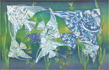 Malerei mit dem Titel "Fish-2" von Tereza Ordyan, Original-Kunstwerk, Acryl