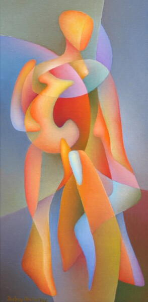 Peinture intitulée "Moments of converge…" par Orest Dubay, Œuvre d'art originale, Huile