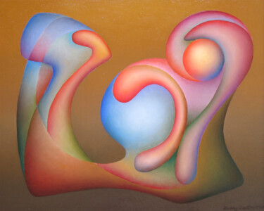 Malerei mit dem Titel "A dreamy moment 5" von Orest Dubay, Original-Kunstwerk, Öl