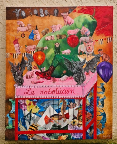 Peinture intitulée "Fool's Fair" par Orestes Barrios Maranon, Œuvre d'art originale, Acrylique