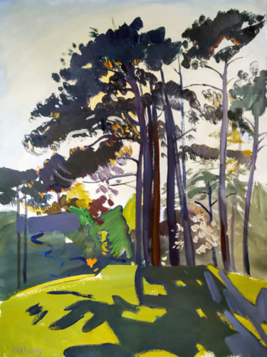 Peinture intitulée "Bois de Boulogne 2" par Orest Hrytsak, Œuvre d'art originale, Acrylique