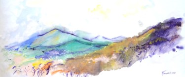 Painting titled "Pyrénés" by Orest Hrytsak, Original Artwork, Watercolor