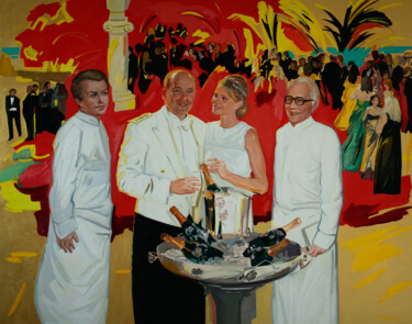 Pintura titulada "Le roi des chefs et…" por Orest Hrytsak, Obra de arte original, Oleo Montado en Bastidor de camilla de mad…