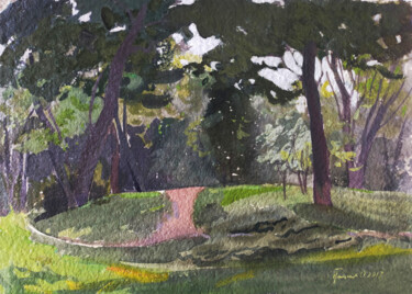 Malerei mit dem Titel "Jardin Shakespeare,…" von Orest Hrytsak, Original-Kunstwerk, Acryl