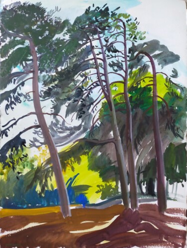 Peinture intitulée "Bois Boulogne 3" par Orest Hrytsak, Œuvre d'art originale, Acrylique