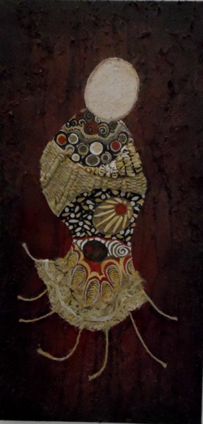 Painting titled "Guardião" by Ana Maria Cordeiro Antunes, Original Artwork, Pigments