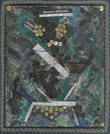 Painting titled "Je vois" by O.M.A., Original Artwork, Collages