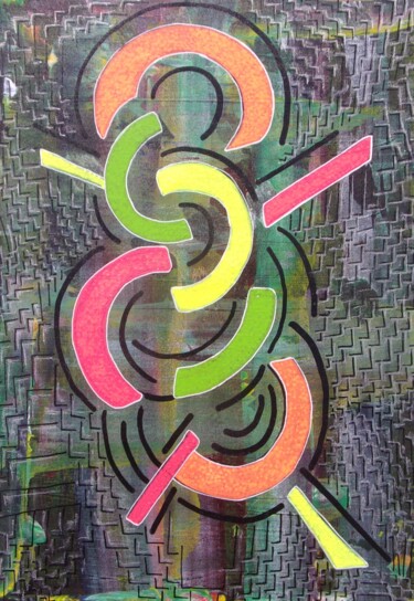 Картина под названием "Silhouette" - O.M.A., Подлинное произведение искусства, Акрил