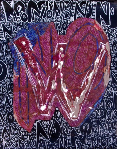 Peinture intitulée "No(w)" par O.M.A., Œuvre d'art originale, Acrylique