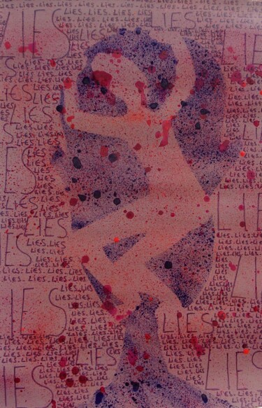 Schilderij getiteld "Lies" door O.M.A., Origineel Kunstwerk, Acryl