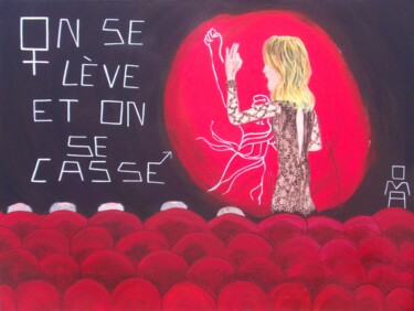 Malerei mit dem Titel "Adèle guidant le pe…" von O.M.A., Original-Kunstwerk, Acryl