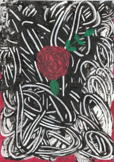 Pintura titulada "Sang d'encre" por O.M.A., Obra de arte original, Tinta
