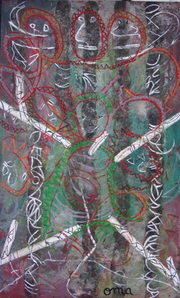 Картина под названием "Brutalité" - O.M.A., Подлинное произведение искусства, Акрил