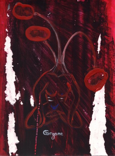 Painting titled "Gorgone" by O.M.A., Original Artwork, Acrylic