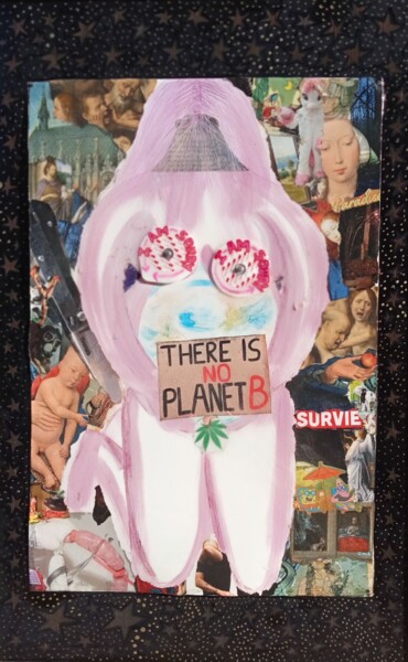 Collages intitulée "There is no planet B" par O.M.A., Œuvre d'art originale, Collages