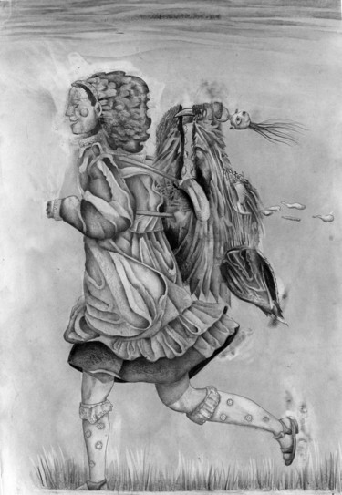 Drawing titled "le petit chaperon r…" by Orgelf, Original Artwork, Graphite