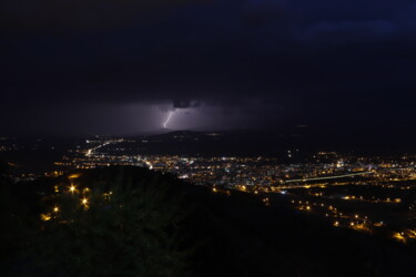 Photography titled "lightning photo in…" by Orhan Güldeste, Original Artwork, Non Manipulated Photography