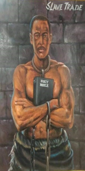 Painting titled "Slavery is inhumane" by Oriental Empyrean - The Art Gallery, Original Artwork, Oil