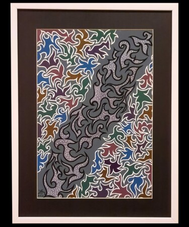 Painting titled "Doodle" by Oriental Empyrean - The Art Gallery, Original Artwork, Acrylic