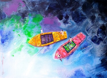 Painting titled "Deep in the Sea Wat…" by Oriental Empyrean - The Art Gallery, Original Artwork, Acrylic