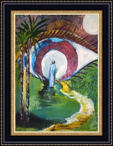 Картина под названием "The god's Eye" - Oriental Empyrean - The Art Gallery, Подлинное произведение искусства, Акрил