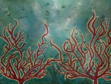 Painting titled "Under the Sea" by Alexandra Romano, Original Artwork, Oil