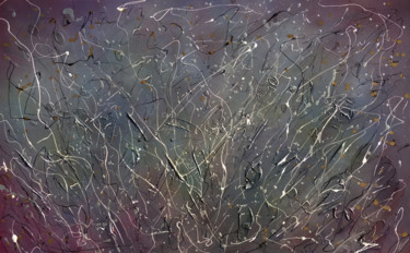 Ζωγραφική με τίτλο "Ethereal Sky" από Alexandra Romano, Αυθεντικά έργα τέχνης, Ακρυλικό