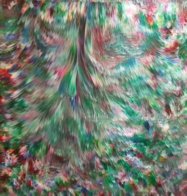 Pittura intitolato "Rainforest | 24" x…" da Alexandra Romano, Opera d'arte originale, Acrilico