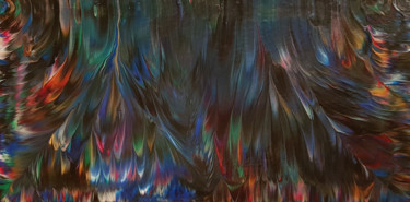 Painting titled "Aurora Australis: T…" by Alexandra Romano, Original Artwork, Acrylic