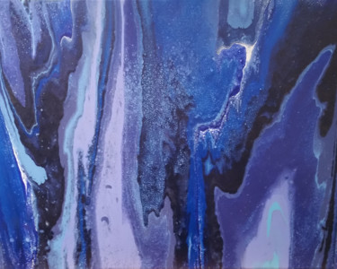 Malerei mit dem Titel "Blue Granite" von Alexandra Romano, Original-Kunstwerk, Acryl