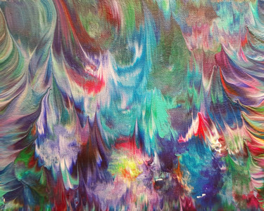 Painting titled "Lake Aurora II: Fre…" by Alexandra Romano, Original Artwork, Acrylic