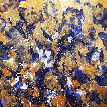 Golden Light | 24" x 24" x 3" Картина под названием "Golden Light | 24"…" - Alexandra Romano, Подлинное произведение искусства, Акрил