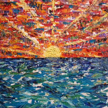 Peinture intitulée "Eternal Sunshine" par Alexandra Romano, Œuvre d'art originale, Huile
