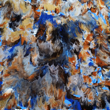 Pittura intitolato "Fluid Waves" da Alexandra Romano, Opera d'arte originale, Smalto