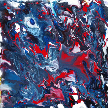 Картина под названием "Nebula Flow" - Alexandra Romano, Подлинное произведение искусства, Акрил